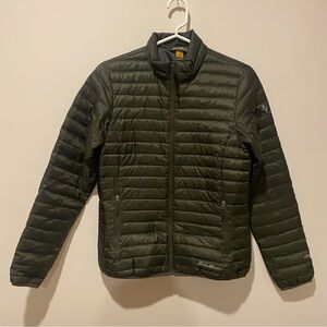 Eddie Bauer Forest Green Travex Women’s EB700 Puffer Jacket Full Zip Up